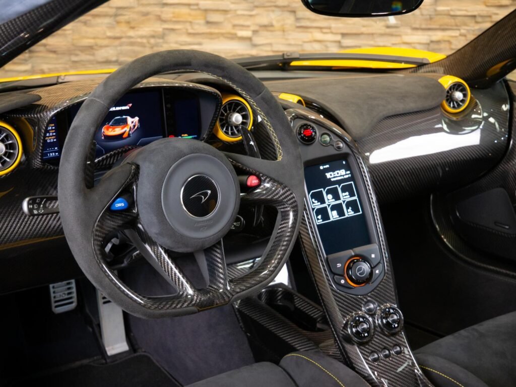 P1 interior, driver focused