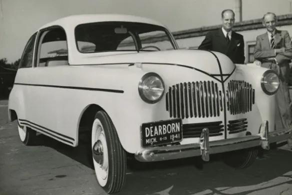 Soybean car with Henry Ford