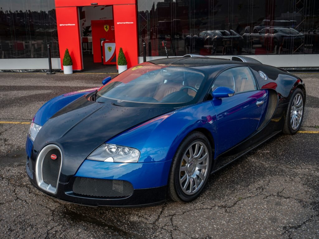 Blue Bugatti Veyron
