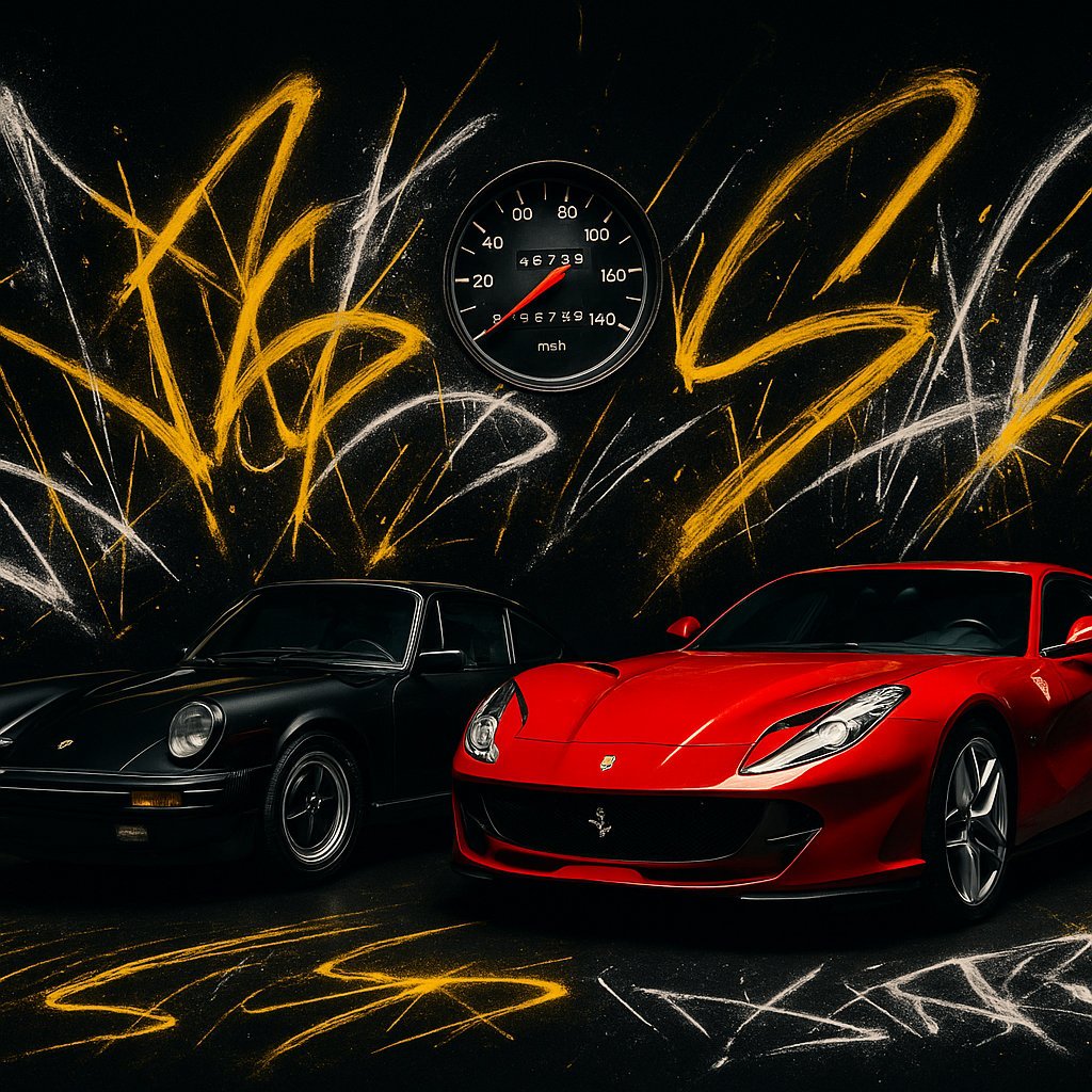 limited edition cars with high mileage on the dial srrounded by glow