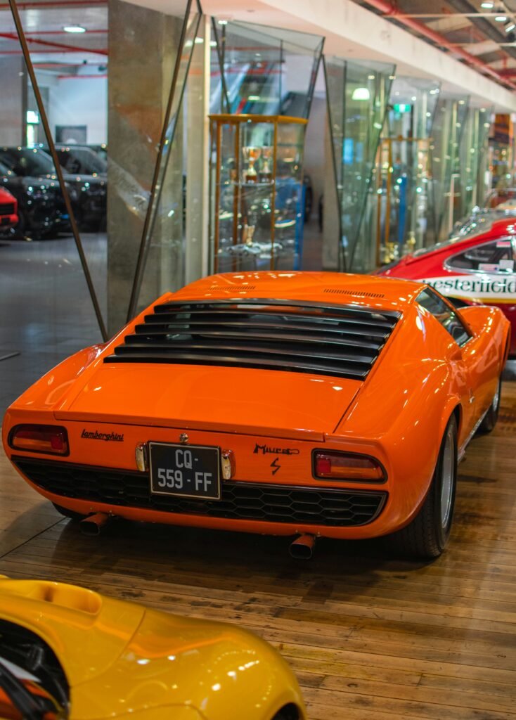 orange Lamborghini Miura