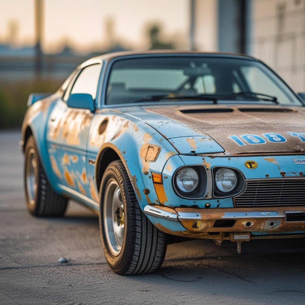 A wornout limited edition car