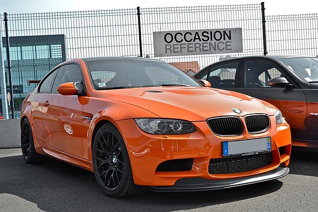 Orange BMW m3 GTS front