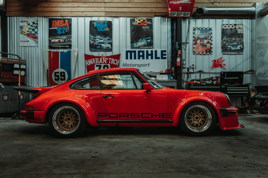 A red porsche 930