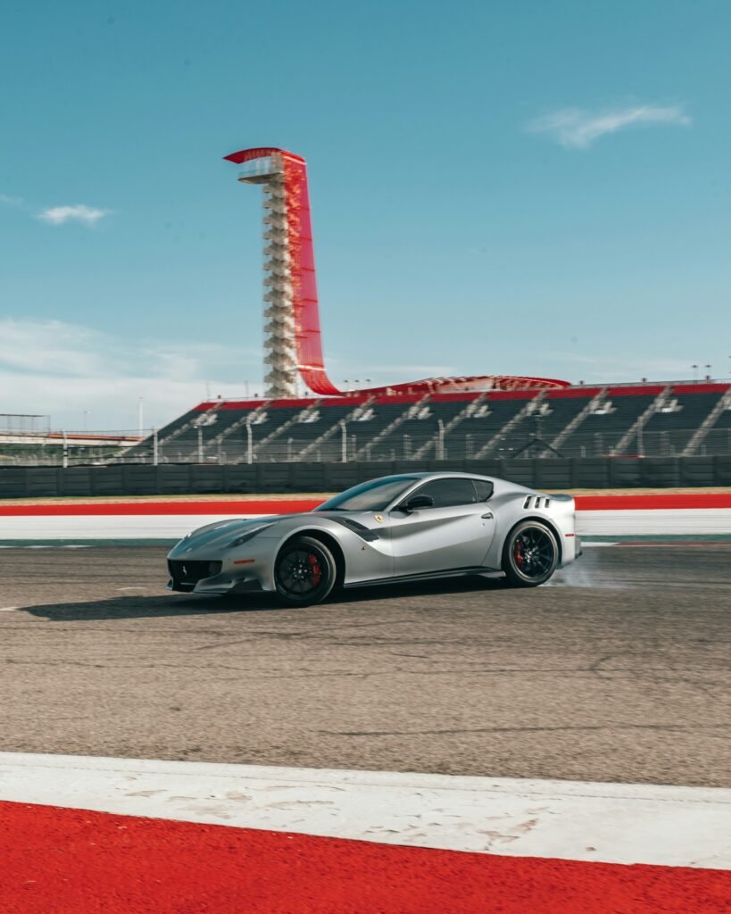A Ferrari F12 TDF drifing
