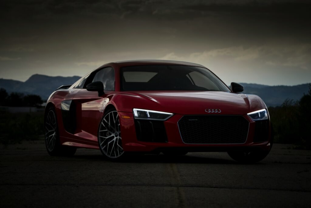 Red audi r8