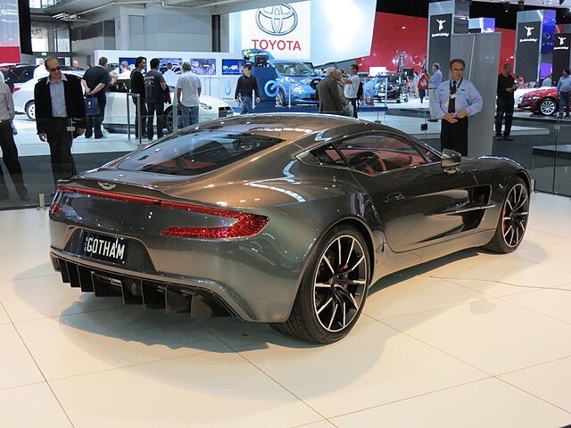 Sliver Aston Martin one 77 back