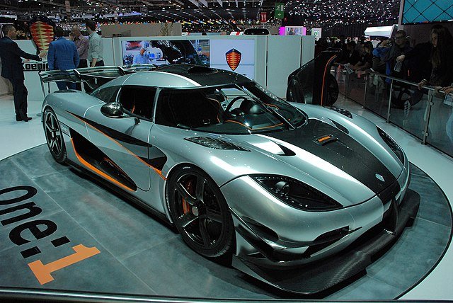 A Silver Koenigsegg one 