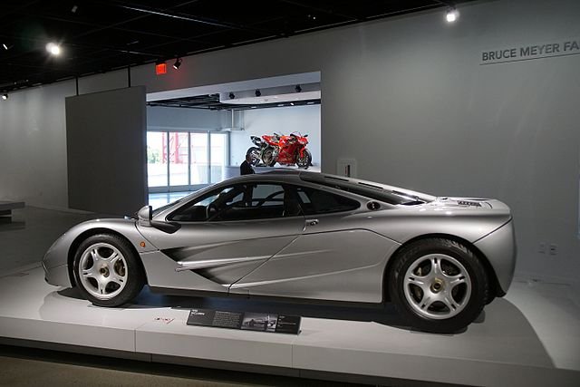 A sliver Mclaren F1
