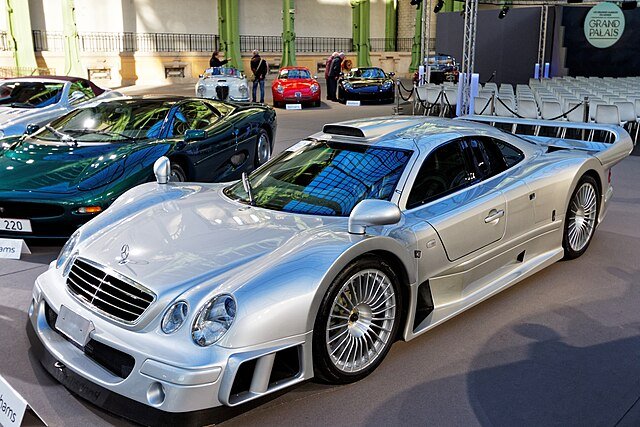 Sliver Mercedes-Benz CLK GTR