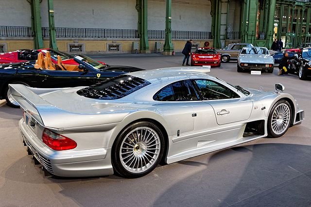 Sliver Mercedes-Benz CLK GTR