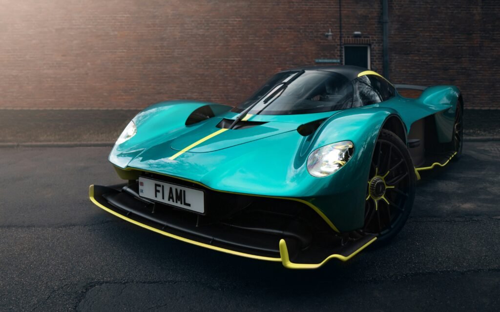 A green Aston Martin Valkyrie