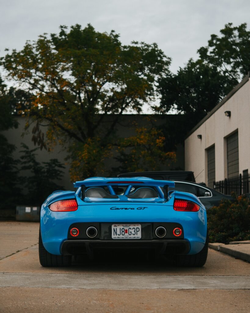 Blue Porsche Carrera GT 