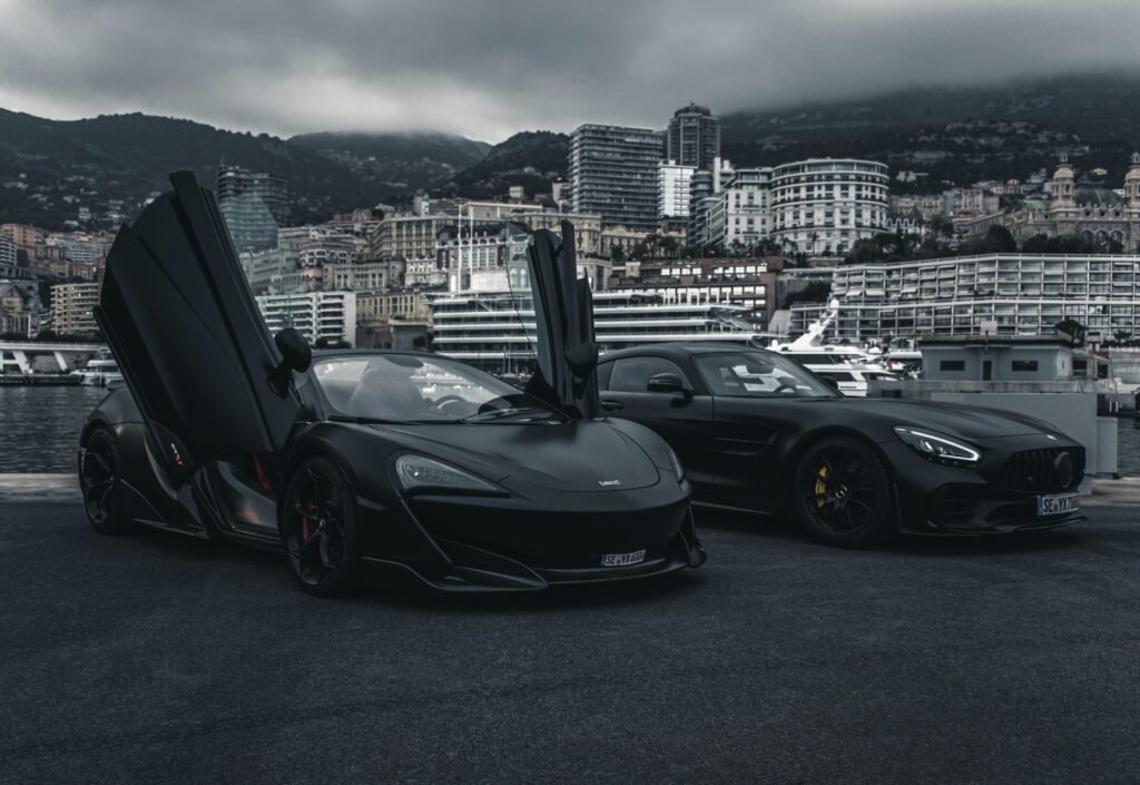 Two Black cars