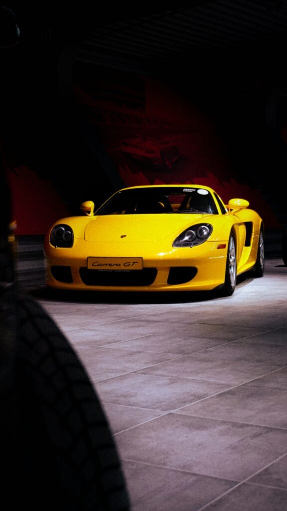 Yellow Porsche Carrera GT