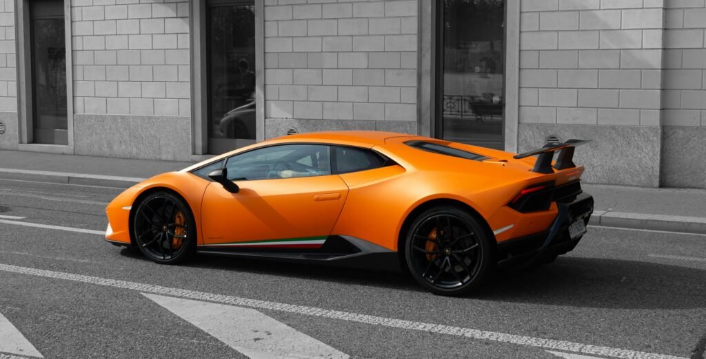 Orange lamborghini 