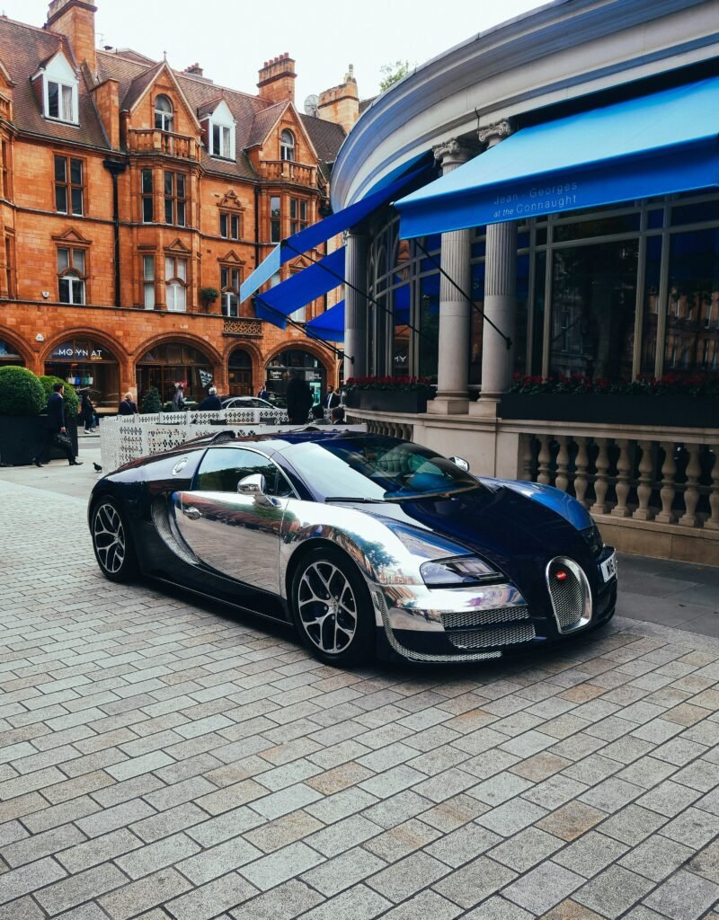 a chrome Bugatti Veyron 