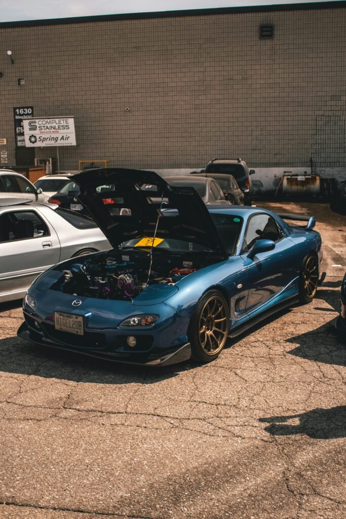 Blue Mazda rx7 FD3S JDM