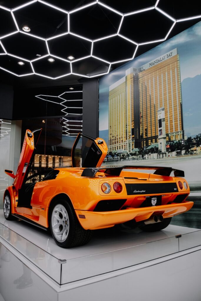 Orange lamborghini hypercar