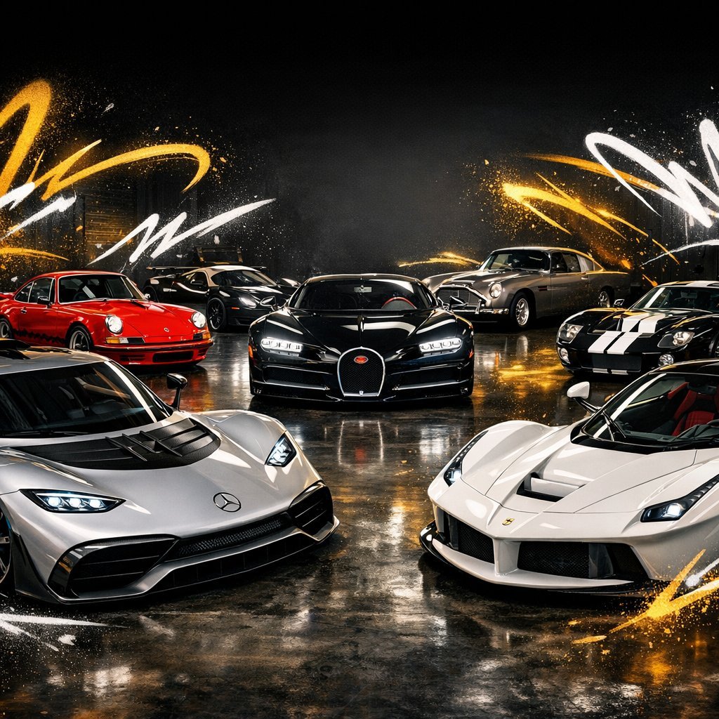 A garage full of hypercars